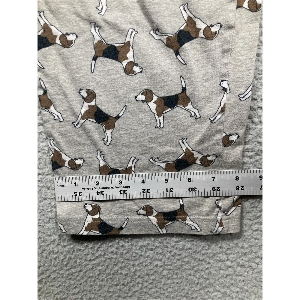 Beagle Pajama‎ Lounge Pants Mens Small Gray Elastic Waist Drawstring  Stretch